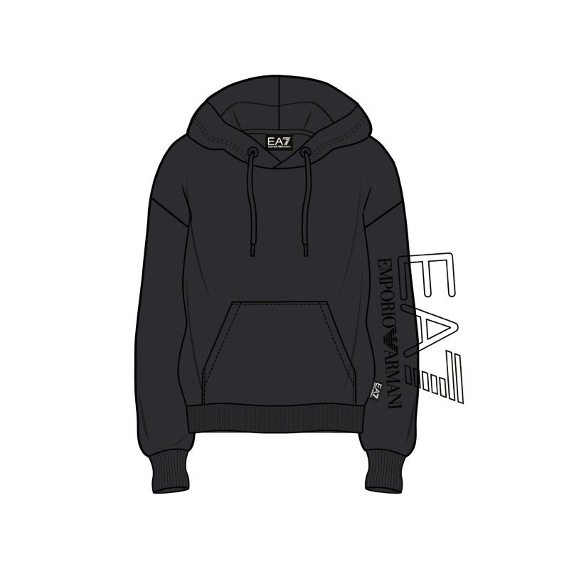 Hanorac EA7 U EMBROIDERY HOODIE RN COFT Barbati
